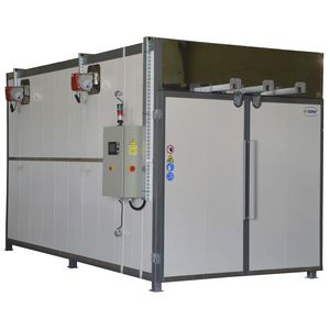 étuve de traitement thermique / de poudrage / à chariot / à gaz