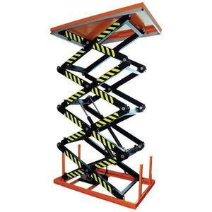 table élévatrice à quadruple ciseaux