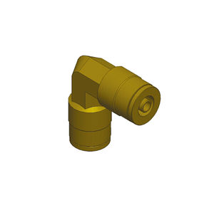 raccord push-in / coudé à 90° / pneumatique / en laiton