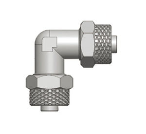 raccord pour air comprimé / rapide / coudé à 90° / en laiton nickelé