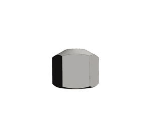 bouchon hexagonal / femelle / en laiton nickelé / pour tuyaux