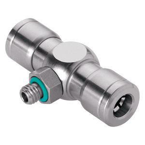 raccord fileté / en T / pneumatique / en inox