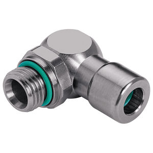 raccord à visser / coudé / hydraulique / en inox