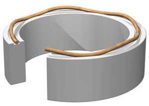 ressort de compression / à fil rond / ondulé / en acier inoxydable