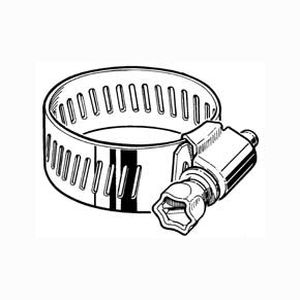 collier de serrage en acier inoxydable / à vis sans fin / à bande ajourée