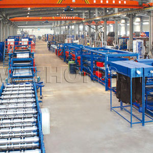 ligne de production de panneau sandwich en PSE/laine minérale / automatique