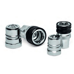 raccord rapide / droit / hydraulique / en acier au carbone