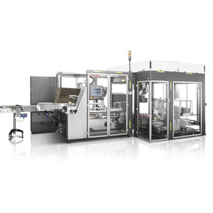 encaisseuse latérale / automatique / colle thermofusible / ruban adhésif