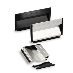 poignée fonctionnelle / en aluminium / rectangulaire / à encastrer