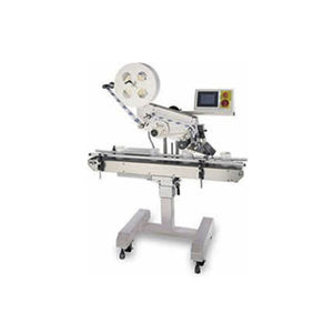 machine d'étiquetage automatique / pour étiquettes auto-adhésives / pour applications sur le dessus / linéaire