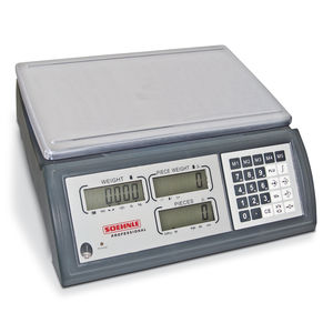balance compteuse / avec afficheur LCD / plateau en acier inoxydable / avec interface série