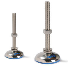 pied antivibration / de machine / en acier inoxydable / de mise à niveau