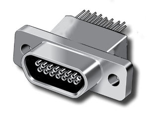 connecteur de données / micro-D / rectangulaire / verrouillable par vis