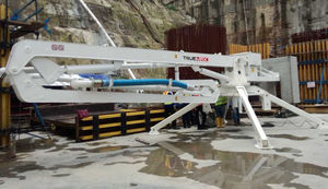flèche de distribution de béton