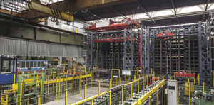 système de stockage automatique vertical / pour billettes