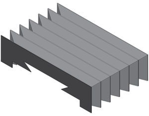 soufflet de protection plat / en caoutchouc / accordéon / pour machine