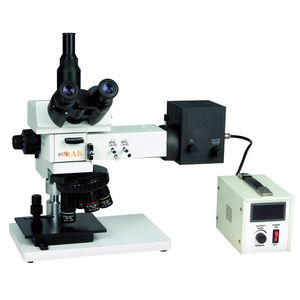 microscope pour analyse / droit / de paillasse / trinoculaire