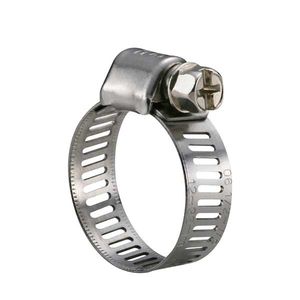 collier de serrage en acier inoxydable / à vis sans fin / à bande ajourée / micro