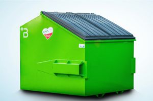conteneur à déchets en métal