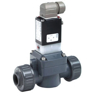 électrovanne à commande assistée / 2 voies / pour eau / en plastique