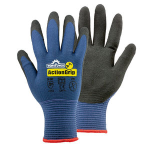 Gants de travail thermiques. Gants d'hiver imperméables double couche en  nylon antidérapant bleu