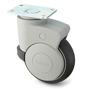 roulette pivotante / à platine / à roulement à billes / avec frein