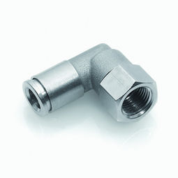 raccord push-in / coudé / pour air comprimé / en laiton nickelé