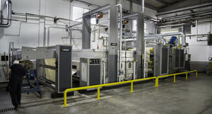 ligne d'ennoblissement textile pour tissu tissé
