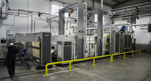 machine d'ennoblissement textile pour tissu tissé