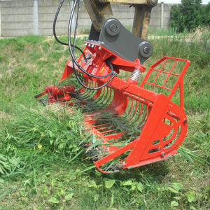 godet balayeur ramasseur / pour pelle hydraulique / de nettoyage de fossé
