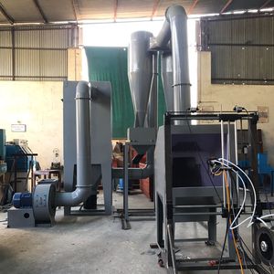 cabine de peinture ouverte