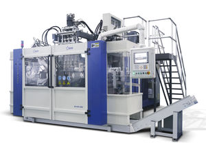extrudeuse-souffleuse / pour bouteilles en plastique / pour conteneur / à station double