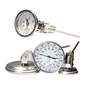 thermomètre bimétallique / à cadran / à visser / en acier inoxydable