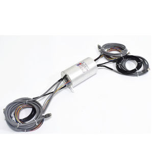 collecteur tournant Gigabit Ethernet / arbre traversant / pour applications industrielles / pour instrument de mesure
