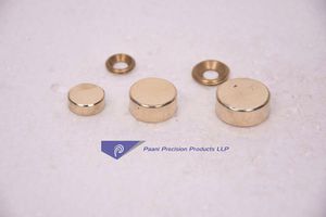 capuchon fileté / rond / en laiton / plat