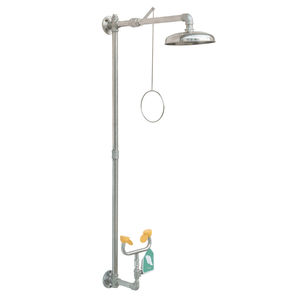 douche de sécurité murale