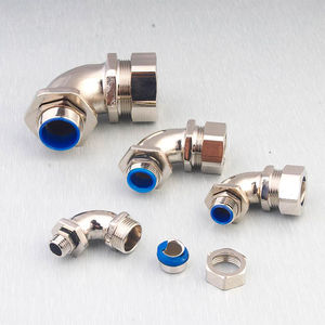 raccord fileté / coudé / hydraulique / en laiton nickelé