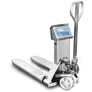 transpalette manuel / peseur / en inox / indicateur de poids