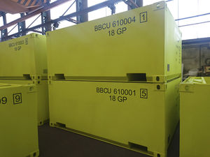 conteneur à déchets en acier inoxydable