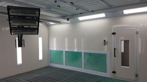 cabine de peinture fermée