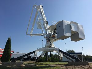 flèche de distribution de béton