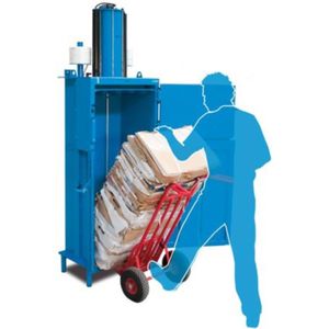 presse à balles verticale / à chargement frontal / pour carton / monocaisson