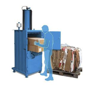 presse à balles verticale / à chargement frontal / pour carton / monocaisson