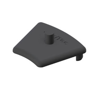 embout recouvrant non fileté / rond / en ABS / pour extrémité de profilé
