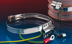 collier de serrage en acier inoxydable / à vis / réutilisable / avec mise à la terre
