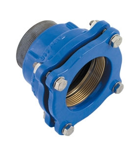 raccord à bride / droit / hydraulique / en fonte