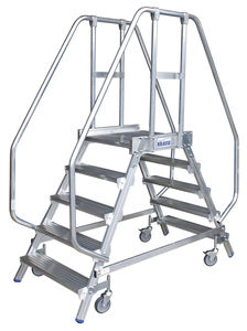 échelle en aluminium / mobile / pour entrepôts