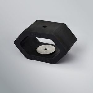 support antivibratoire rectangulaire / en caoutchouc / pour équipement lourd