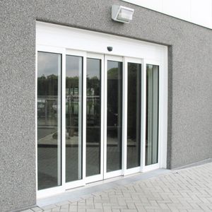 portes coulissantes / en verre / pour l'extérieur / télescopiques