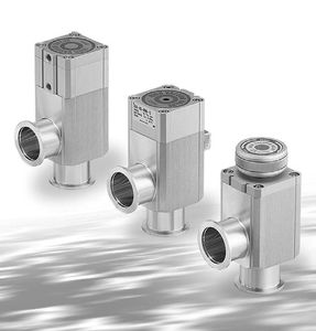 vanne à commande pneumatique / pour gaz / en angle droit / en aluminium